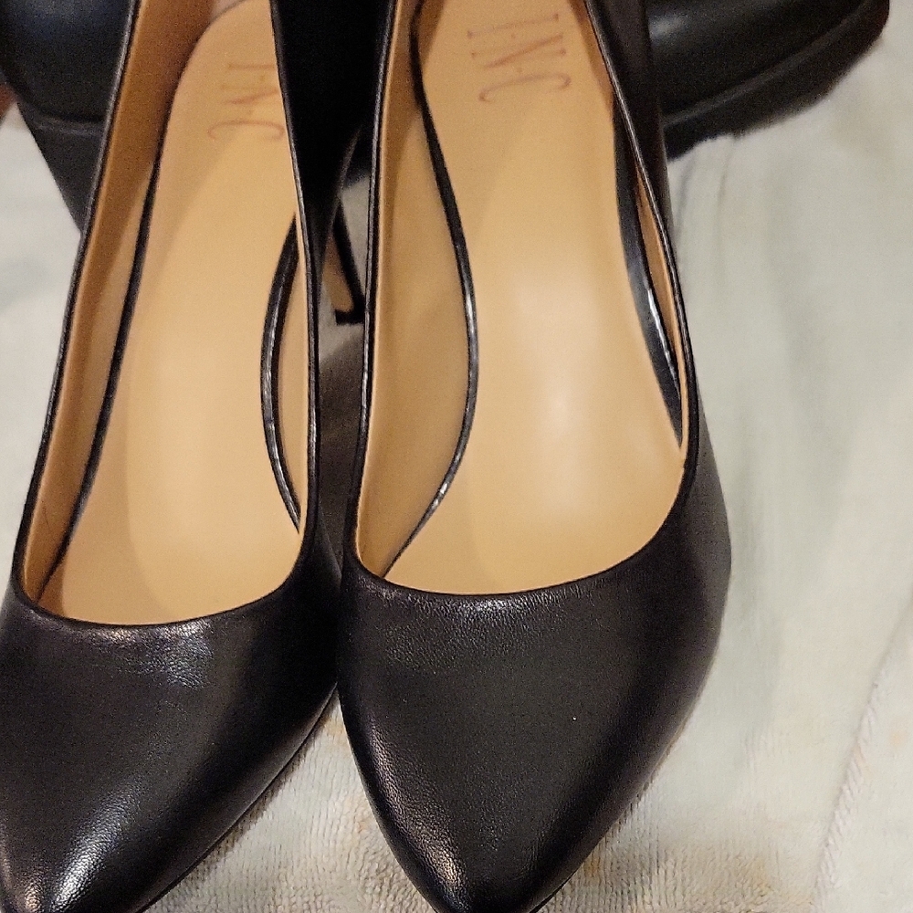 INC International Concepts Black Pointed-Toe Heels